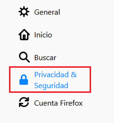 Firefox - Privacidad y Seguridad