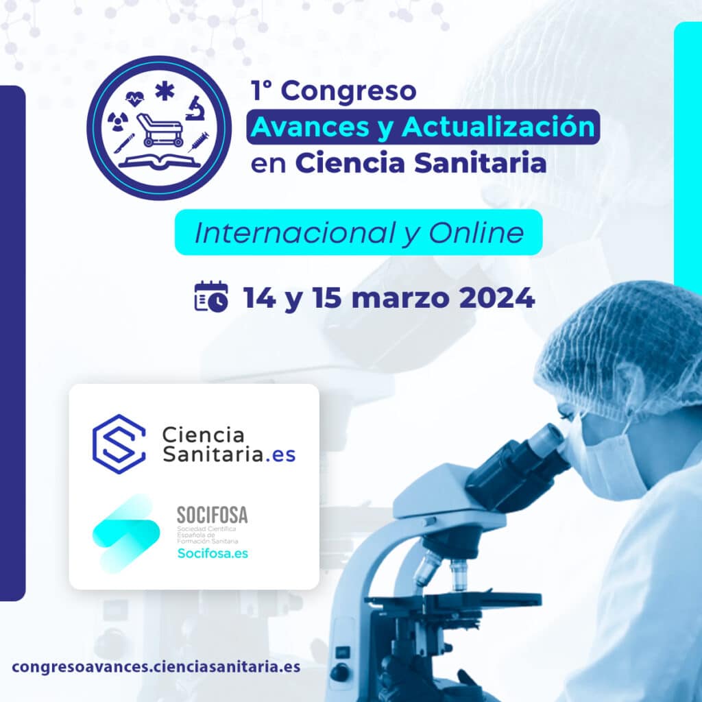 Cartel anunciando el 1º Congreso Avances y Actualización en Ciencia Sanitaria